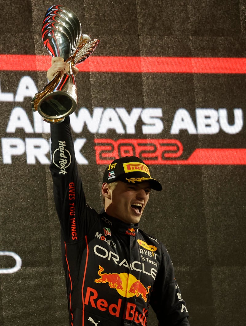 Red Bull's Max Verstappen celebrates a championship winning season with victory at the Abu Dhabi Grand Prix. Reuters
