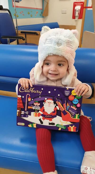 Brave Adeline has undergone operations and two rounds of chemotherapy after being diagnosed with brain cancer aged only 3 months. Photo: Rob Evans

