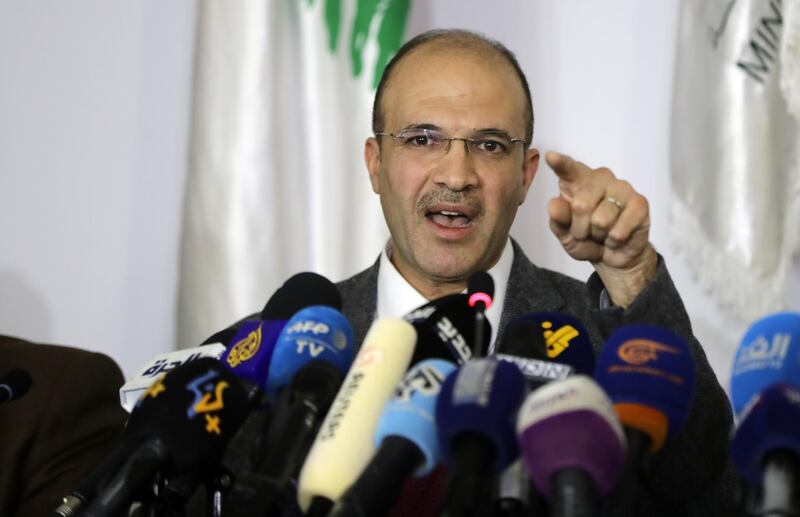 Lebanese Health Minister Hamad Hassan speaks during a press conference at the ministry in the capital Beirut on February 21, 2020, announce the first case of coronavirus in the country. - The first case of coronavirus in Lebanon was confirmed today, the health minister said, adding that two other suspected cases were being investigated.
The virus was found in a 45-year-old Lebanese woman who had travelled from Qom in Iran. (Photo by JOSEPH EID / AFP)