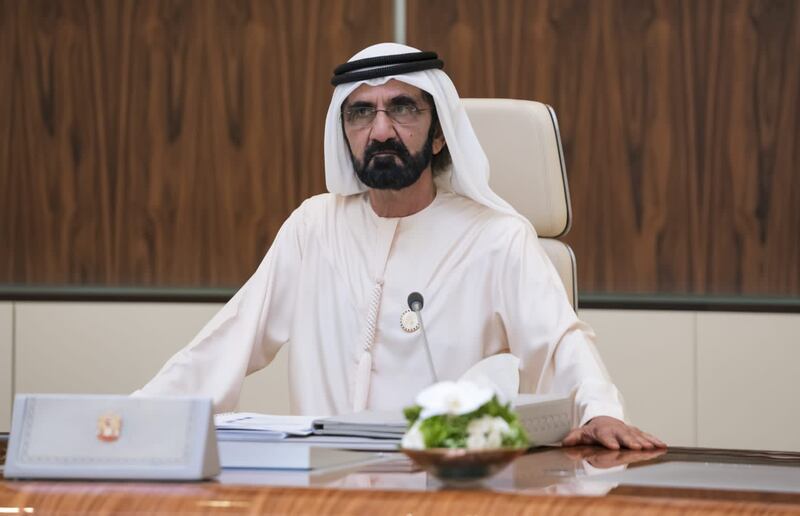 Sheikh Mohammed bin Rashid, Vice President and Ruler of Dubai, chaired a Cabinet meeting at Al Watan Palace in Abu Dhabi. All photos: @HHShkMohd / Twitter