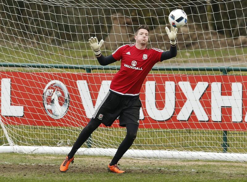 Wales’ Wayne Hennessey during training. Reuters / Andrew Boyers