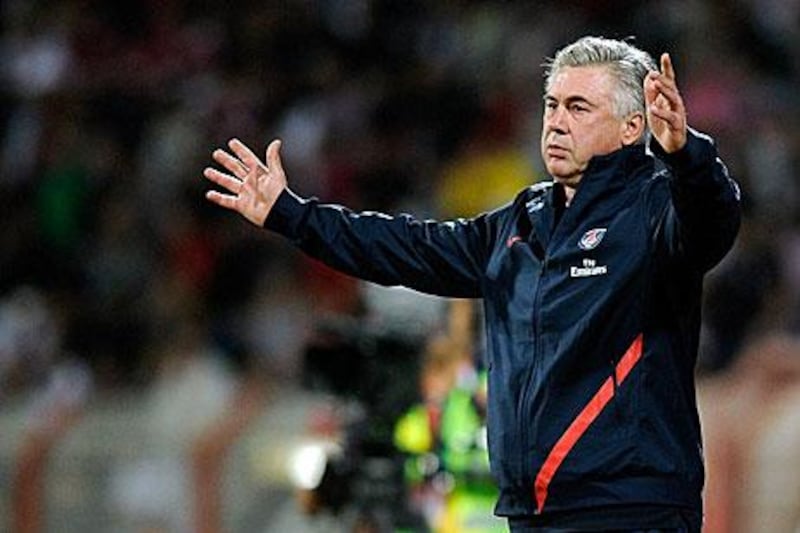 Carlo Ancelotti started on a losing note in an exhibition match in Dubai where PSG lost to AC Milan on Wednesday.