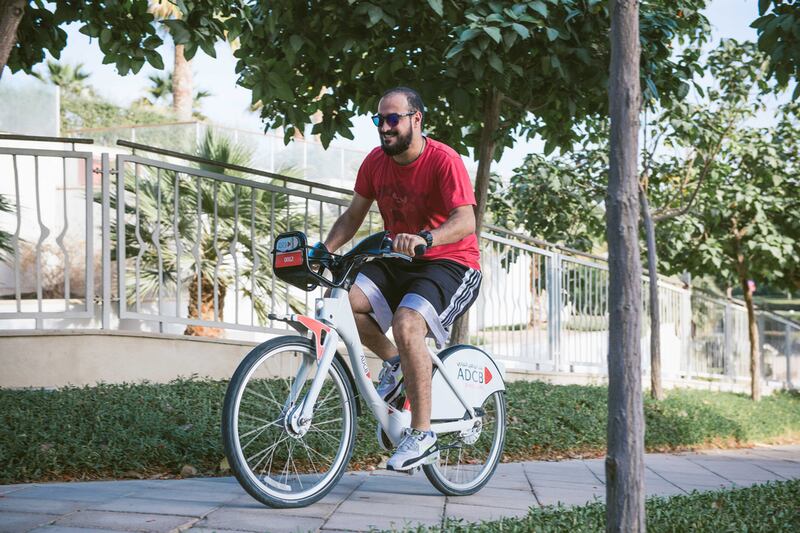 The ADCB Bikeshare scheme will soon have more than 300 bicycles and 50 stations across the capital. Courtesy ADCB Bikeshare