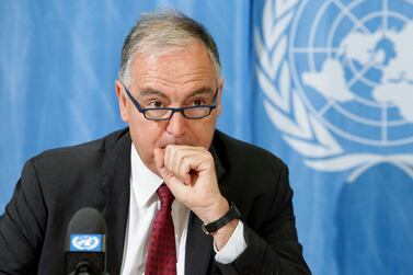 Panos Moumtzis, UN Regional Humanitarian Coordinator for the Syria Crisis at the European headquarters of the United Nations in Geneva, Switzerland in 2018. EPA