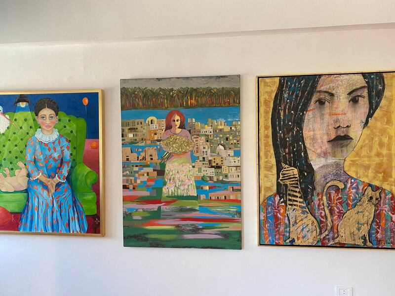 Artwork on display at the ArtTalks gallery. Nada El Sawy / The National