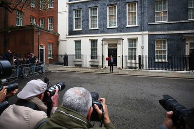 Rishi Sunak, UK Chancellor of the Exchequer, departs from 11 Downing Street with his ministerial dispatch box on his way to present his budget to the House of Commons. Bloomberg