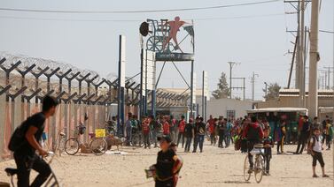 Syrian refugees in the Za’atari refugee camp in Jordan. AFP