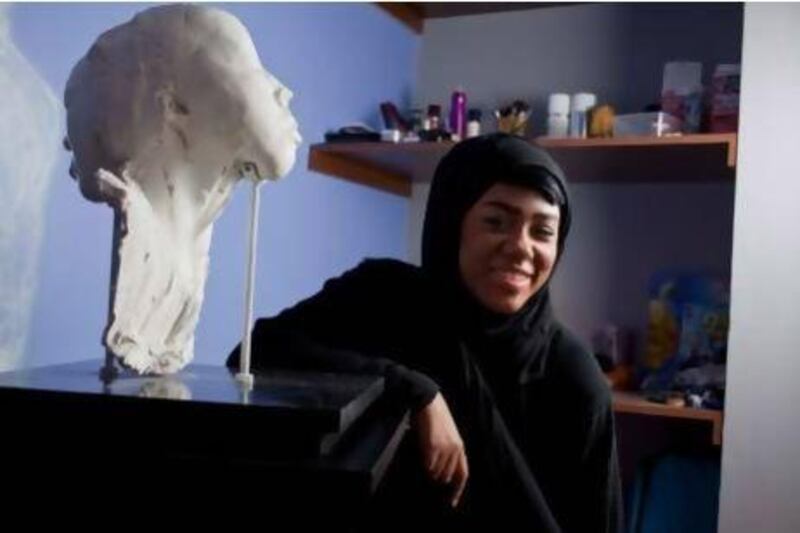 Emirati Nouf Al Jahdhami, 19, is a prosthetic makeup artist. Antonie Robertson / The National
