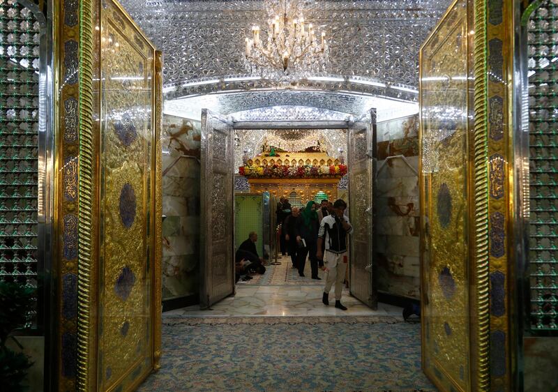 Shiite Muslim pilgrims gather in the tomb of Imam Abbas in Karbala, 100 kilometres south-west of Baghdad, Iraq. AP Photo