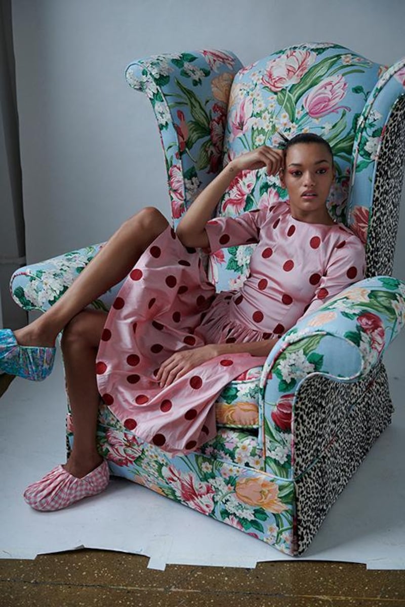 Dropped waists and polka dots at Batsheva for spring / summer 2021. Courtesy Batsheva