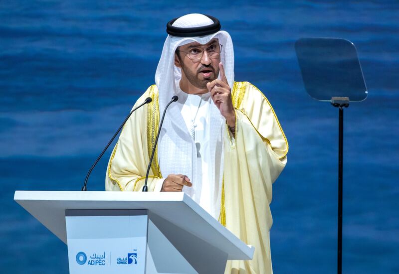 Dr Sultan Al Jaber, Minister of Industry and Advanced Technology, and managing director and group chief executive, Adnoc.