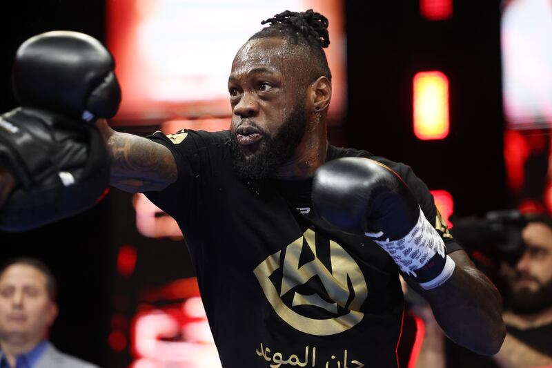 American heavyweight Deontay Wilder has won 42 of his 43 fights by knockout, suffering only two defeats and one draw. Getty