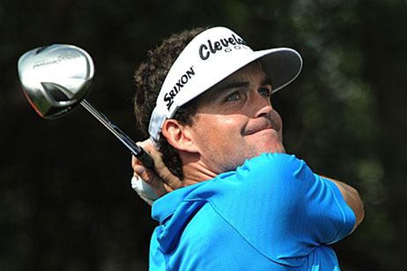 Keegan Bradley, the rookie PGA Championship winner, was not fazed by playing with Lee Westwood and Adam Scott in Shanghai today.