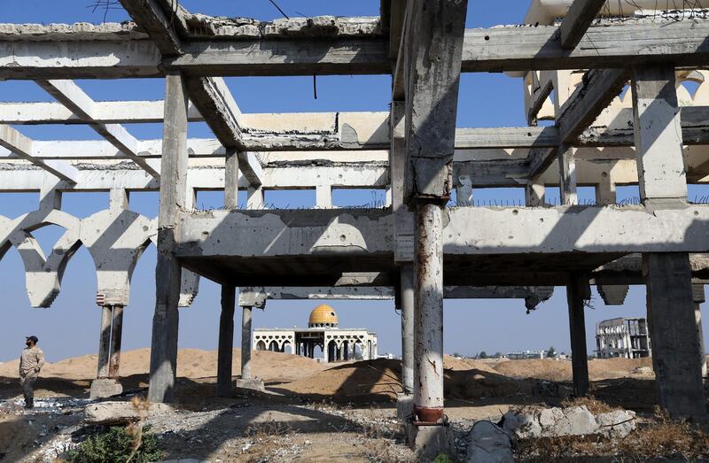 Destroyed buildings of Gaza airport are seen in Rafah, Gaza Strip. Reuters