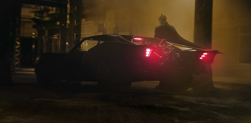 Of course, there is a powerful Batmobile in the film, too.