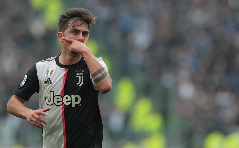 TURIN, ITALY - FEBRUARY 16:  Paulo Dybala of Juventus celebrates after scoring the opening goal during the Serie A match between Juventus and Brescia Calcio at Allianz Stadium on February 16, 2020 in Turin, Italy.  (Photo by Emilio Andreoli/Getty Images)
