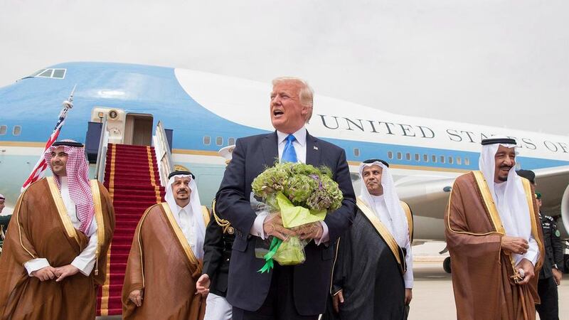 Mr Trump's engagement with the region demonstrates that America’s interests and the maintenance global security are not mutually exclusive.  Saudi Press Agency / EPA