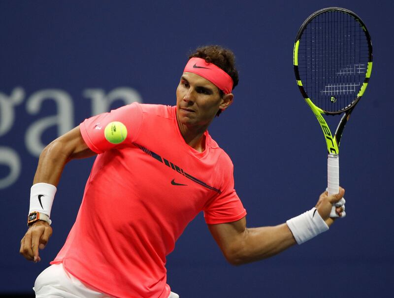 Tennis - US Open - Quarterfinals - New York, U.S. - September 6, 2017 - Rafael Nadal of Spain celebrates his win against Andrey Rublev of Russia. REUTERS/Shannon Stapleton