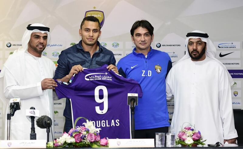 Al Ain unveil their new signing Douglas. 12 January 2016. Photo Courtesy: Al Ain FC