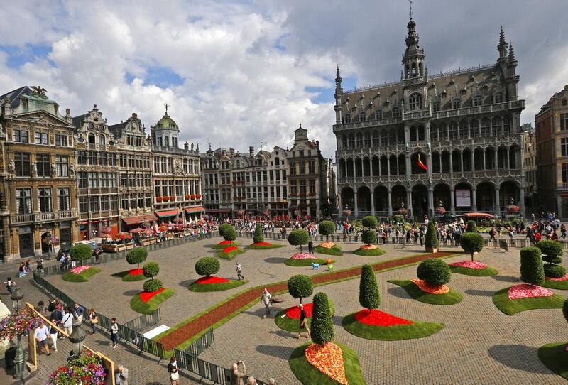 A general view of a walking garden as part as the "Floralientime" festival at the Brussels Grand Place. The UAE is home to more than 30 Belgian companies and more than 3,000 Belgian residents. Emirates currently has more than 160 Belgian nationals working in various roles across the company. Yves Herman / Reuters