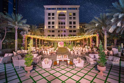 Ramadan Hikayat Garden at Palazzo Versace Dubai resembles a garden party. Courtesy: Palazzo Versace Dubai