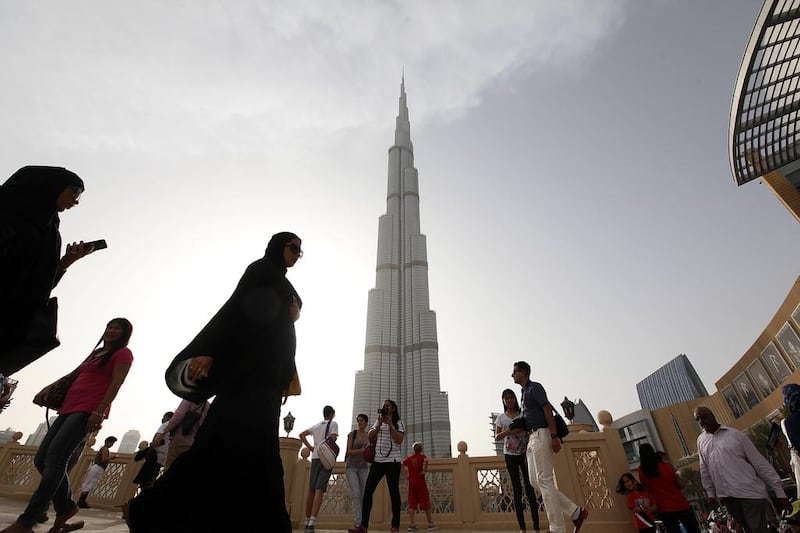 The Burj Khalifa, like the Expo 2020 opening in Dubai in around 900 days, shows how far the UAE has come. Satish Kumar / The National