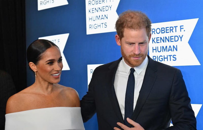 The couple was recognised alongside other honourees including Ukrainian President Volodymyr Zelenskyy. AFP