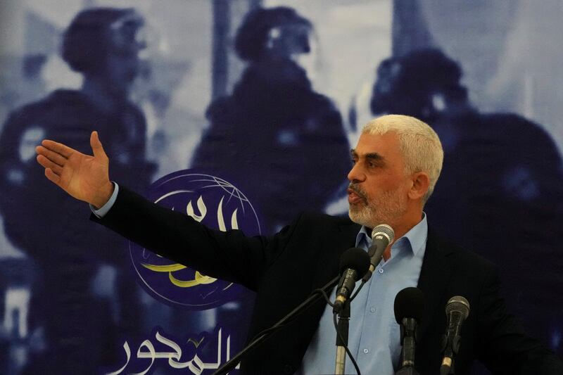Yahya Sinwar, head of Hamas in Gaza. The group's popularity as a resistance movement has grown among Palestinians. AP Photo