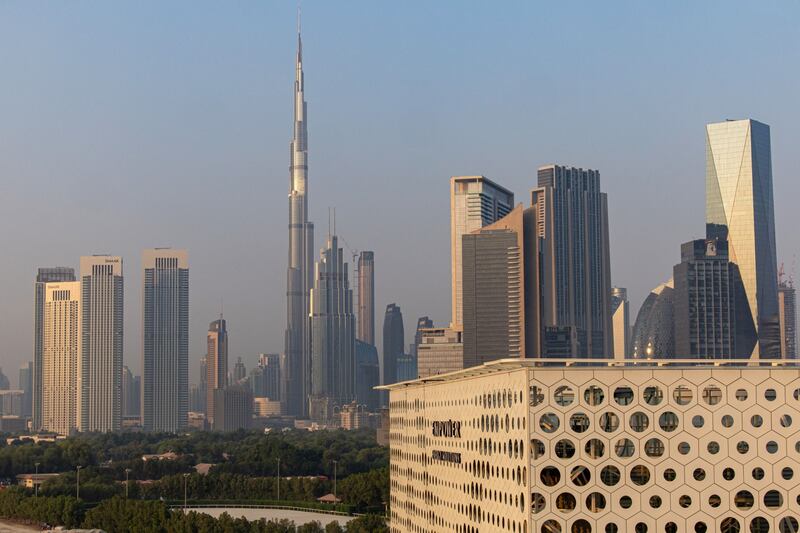 An Empower district cooling plant, foreground, within the Dubai International Financial Centre area. Bloomberg