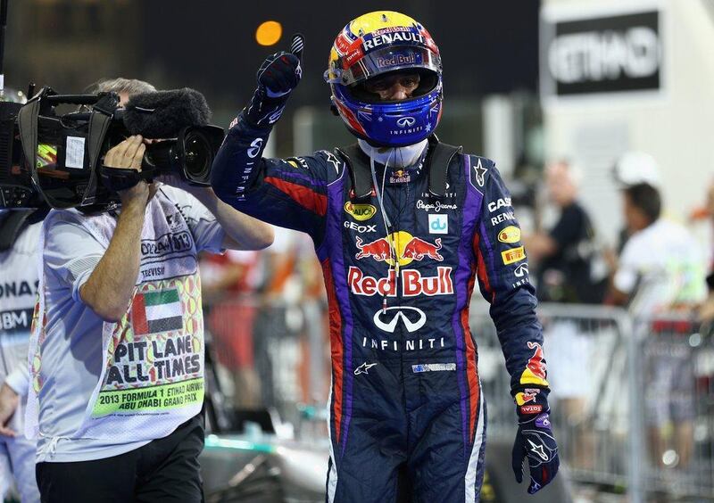 Mark Webber won the pole at the Abu Dhabi Grand Prix on Saturday. Paul Gilham / Getty Images