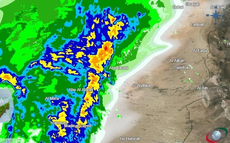 The weather front arrives in the UAE. NCM