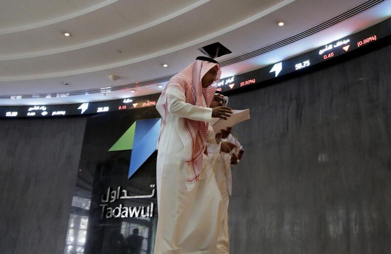 Advancing shares outnumbered declining ones 152 to 6, taking Riyadh’s index 1.4 per cent higher during early trade at the Saudi stock market. Hasan Jamali / AP Photo