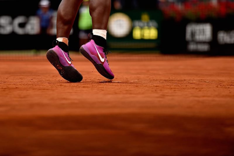 Serena Williams of the United States serves in her match against Christina Mchale of the United States oduring their match at the Italian Open. Dennis Grombkowski / Getty Images