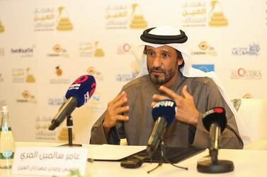 Al Ain Film Festival founder and director Amer Salmeen Al Murry during a press conference announcing the festival's programme. Al Ain Film Festival