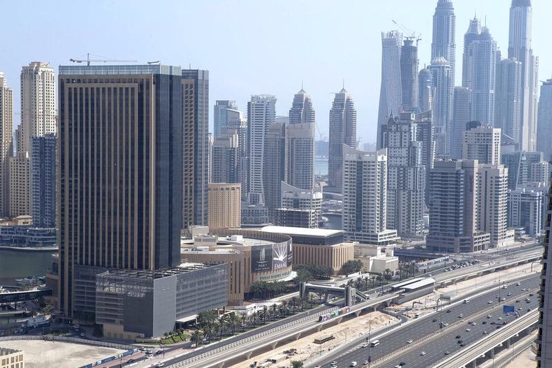 Dubai Marina apartments: Q1-Q2 2015 down 4%. Q2 2014-Q2 2015 down 7%. Studio - Dh60,000 to Dh85,000. 1BR - Dh75,000 to Dh135,000. 2BR - Dh100,000 to Dh210,000. 3BR - Dh155,000 to Dh240,000. Antonie Robertson / The National