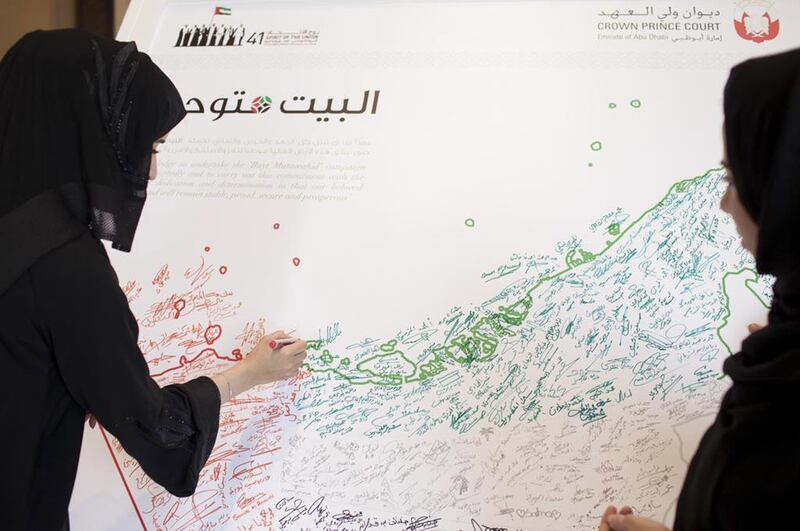 Employees of the Crown Prince’s Court plan the Al Bayt Mitwahid programme of community projects across UAE. Wam