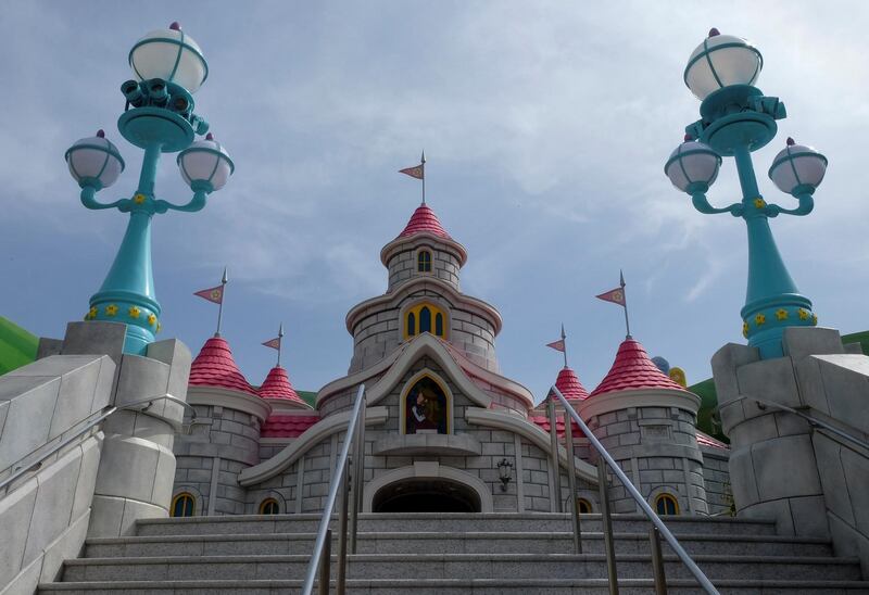 Peach’s Castle at Super Nintendo World. Reuters