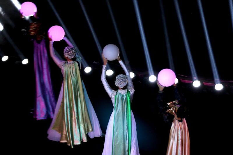 Dubai, United Arab Emirates - Reporter: Sophie Prideaux. Lifestyle. The Palm Fountain Launch. The record for the worlds largest fountain. Thursday, October 22nd, 2020. Dubai. Chris Whiteoak / The National