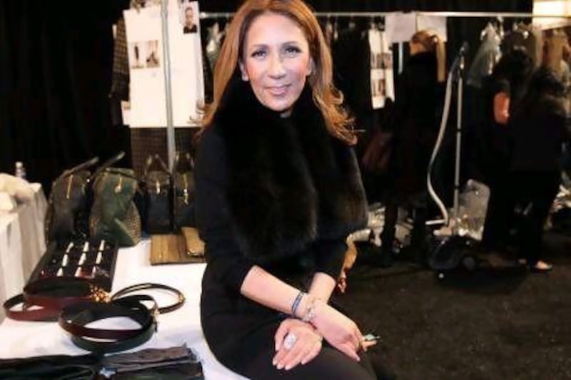 The designer Reem Acra during New York Fashion Week.