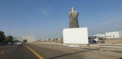 A work that is part of the second edition of the Highway Gallery by Louvre Abu Dhabi that is being installed now - this is a reproduction of a Bactrian “princess”, Central Asia, end of 3rd beginning of 2nd millennium BCE