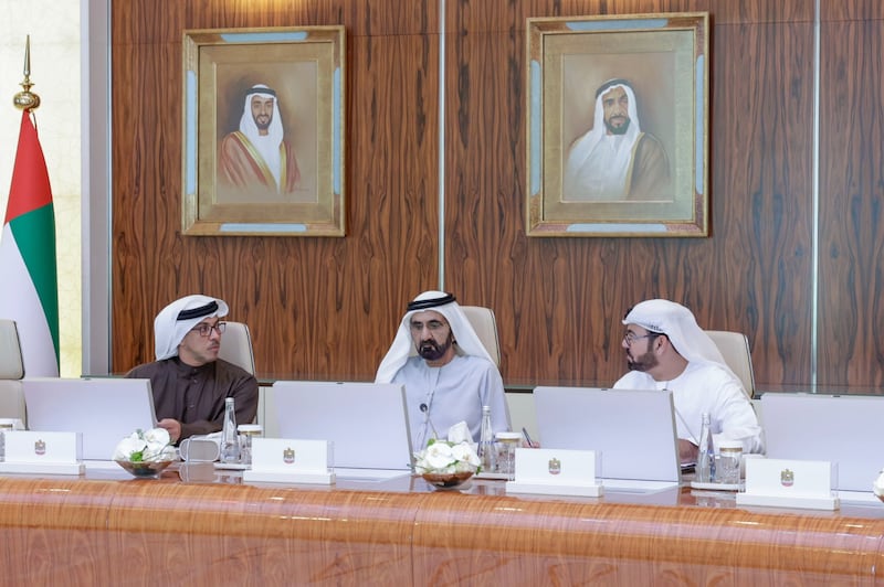Sheikh Mohammed set out the UAE's aspirations for 2024 during the ministerial meeting  at Qasr Al Watan in Abu Dhabi, on Friday.