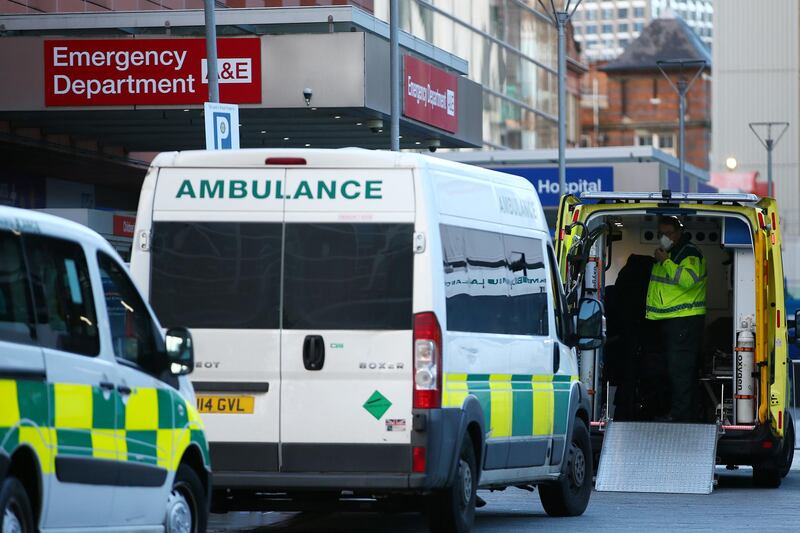 Ambulances parked outside The Royal London Hospital. Getty Images