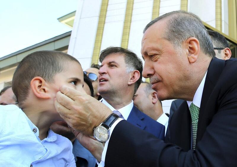 Turkish president Recep Tayyip Erdogan. Press Presidency Press Service via AP