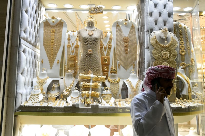 The gold souq in Deira, Dubai. 