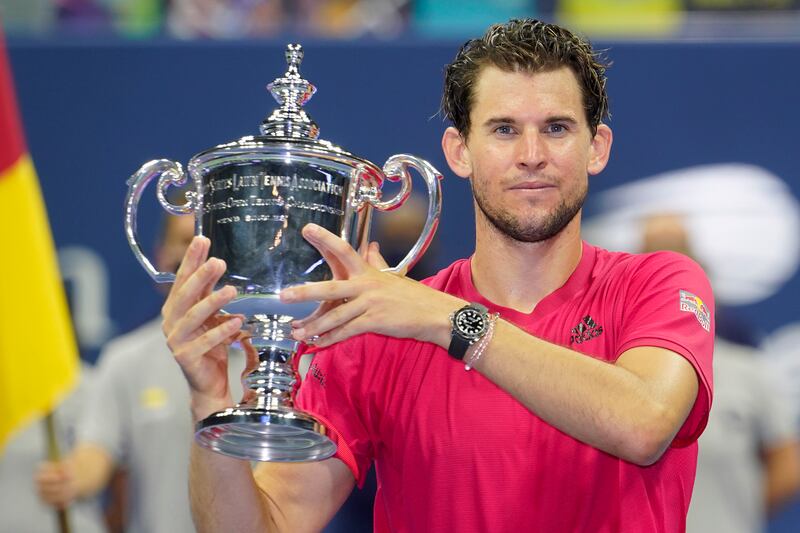 Dominic Thiem won his first Grand Slam title at the 2020 US Open. AP