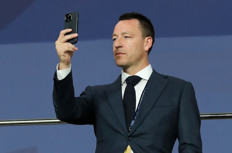Former Chelsea captain John Terry during the Fifa Club World Cup final at the Mohammed bin Zayed Stadium in Abu Dhabi. 
