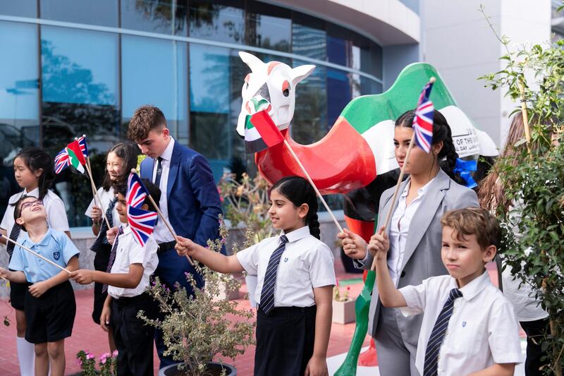 DUBAI, UNITED ARAB EMIRATES - March 23 2019.

Students from GEMS Wellington School await the arrival of  His Royal Highness The Prince Edward, Earl of Wessex; Chair of The Duke of Edinburgh’s International Award Foundation.

The Duke of Edinburgh’s International Award held its first ever UAE Gold Award Ceremony. Hosted by GEMS Wellington International School, 29 young people from eight schools were recognised and presented with the top international honour, receiving their Gold Award from His Royal Highness The Prince Edward, Earl of Wessex; Chair of The Duke of Edinburgh’s International Award Foundation.

 (Photo by Reem Mohammed/The National)

Reporter: 
Section:  NA