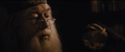 Michael Gambon starred as Albus Dumbledore in the last six 'Harry Potter' films, and makes a brief appearance in the 'Fantastic Beasts: The Secrets of Dumbledore' trailer. Photo: YouTube / Warner Bros Pictures