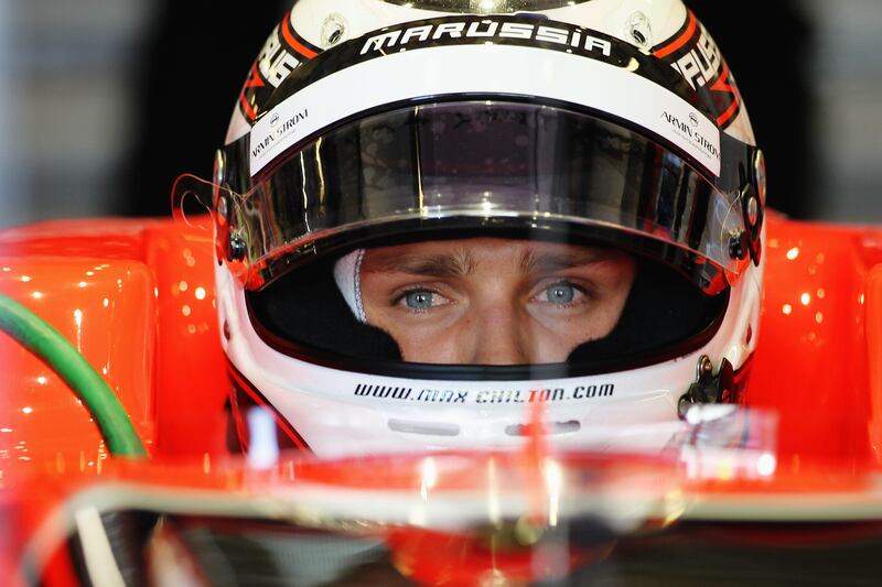 ABU DHABI, UNITED ARAB EMIRATES - NOVEMBER 02:  Max Chilton of Great Britain and Marussia prepares to drive during practice for the Abu Dhabi Formula One Grand Prix at the Yas Marina Circuit on November 2, 2012 in Abu Dhabi, United Arab Emirates.  (Photo by Ker Robertson/Getty Images) *** Local Caption ***  155223245.jpg