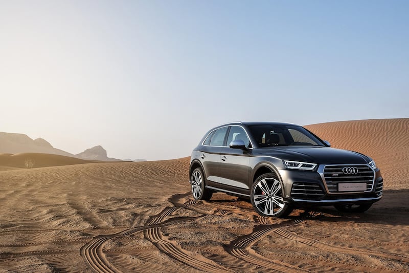 The latest Audi SQ5, the sport-tweaked version of the Q5 SUV, in Salalah. Courtesy Audi